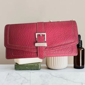 Nine West Pink Leather Clutch